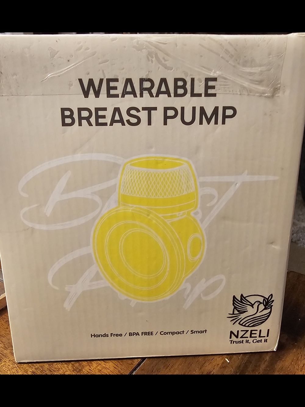 NZELI Wearable Breast Pump Hand Free BPA Free Rechargable Teal Breastfeeding NEW